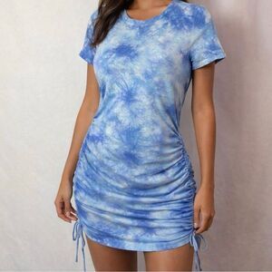 NWT Victoria’s Secret PINK mini dress tie-dye blue size S
